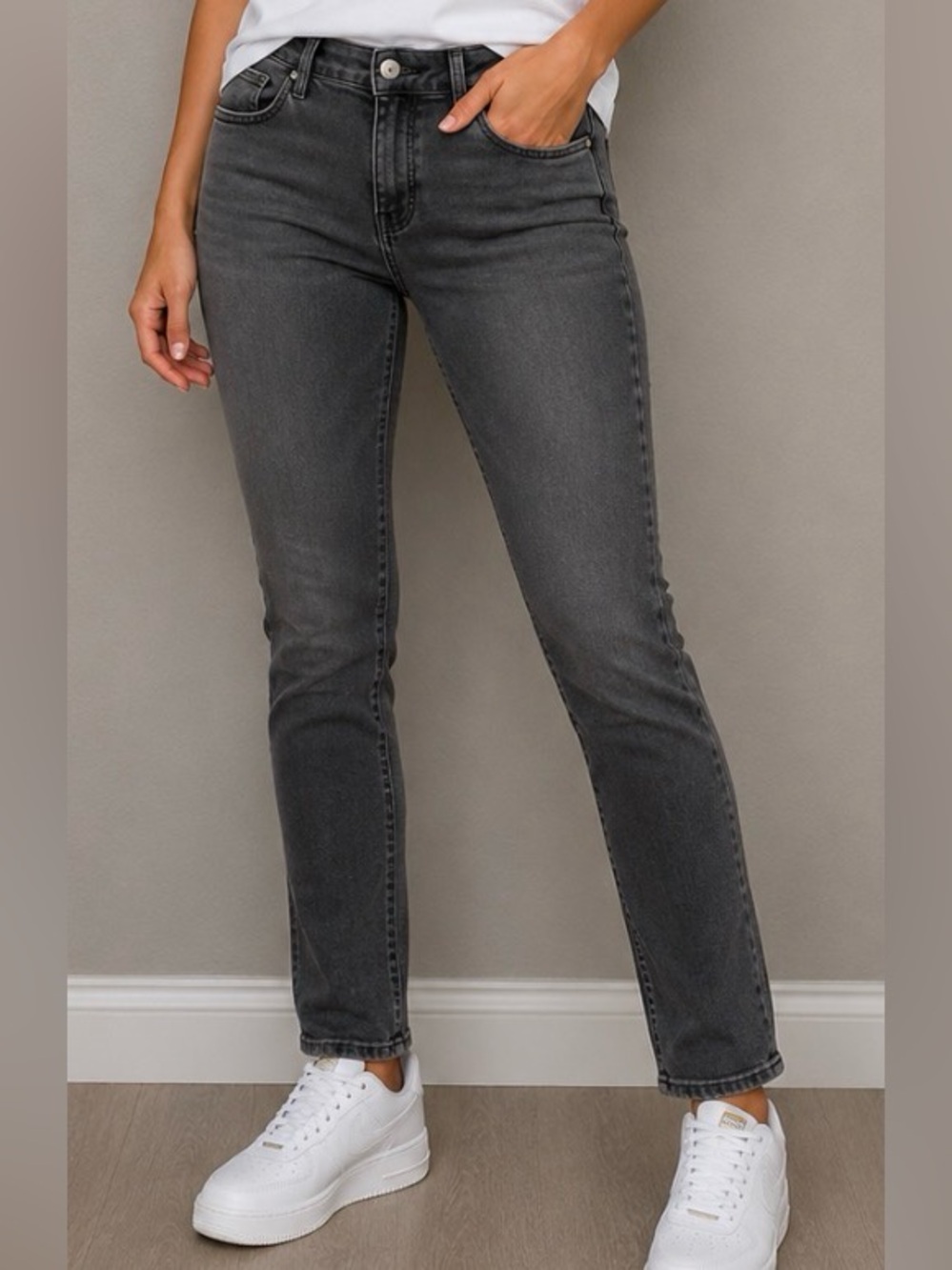 LOFT Gray Skinny Jeans with Slim Fit Dark Size 29 Like New Normcore Coastal Gma